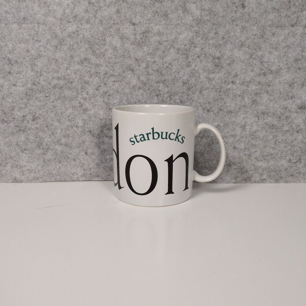 Starbucks City Mug Collectors Series London England White Green Black Coffee Tea